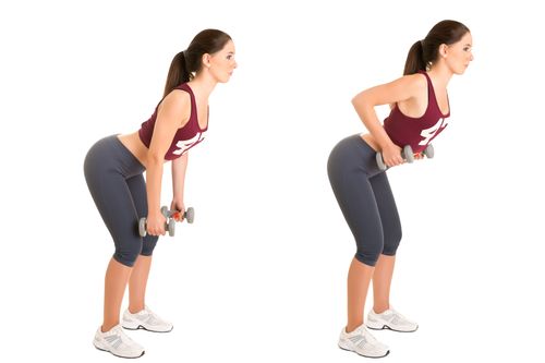 dumbbell rows

