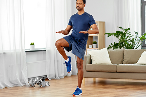 The Flamingo Stand Balance Exercise